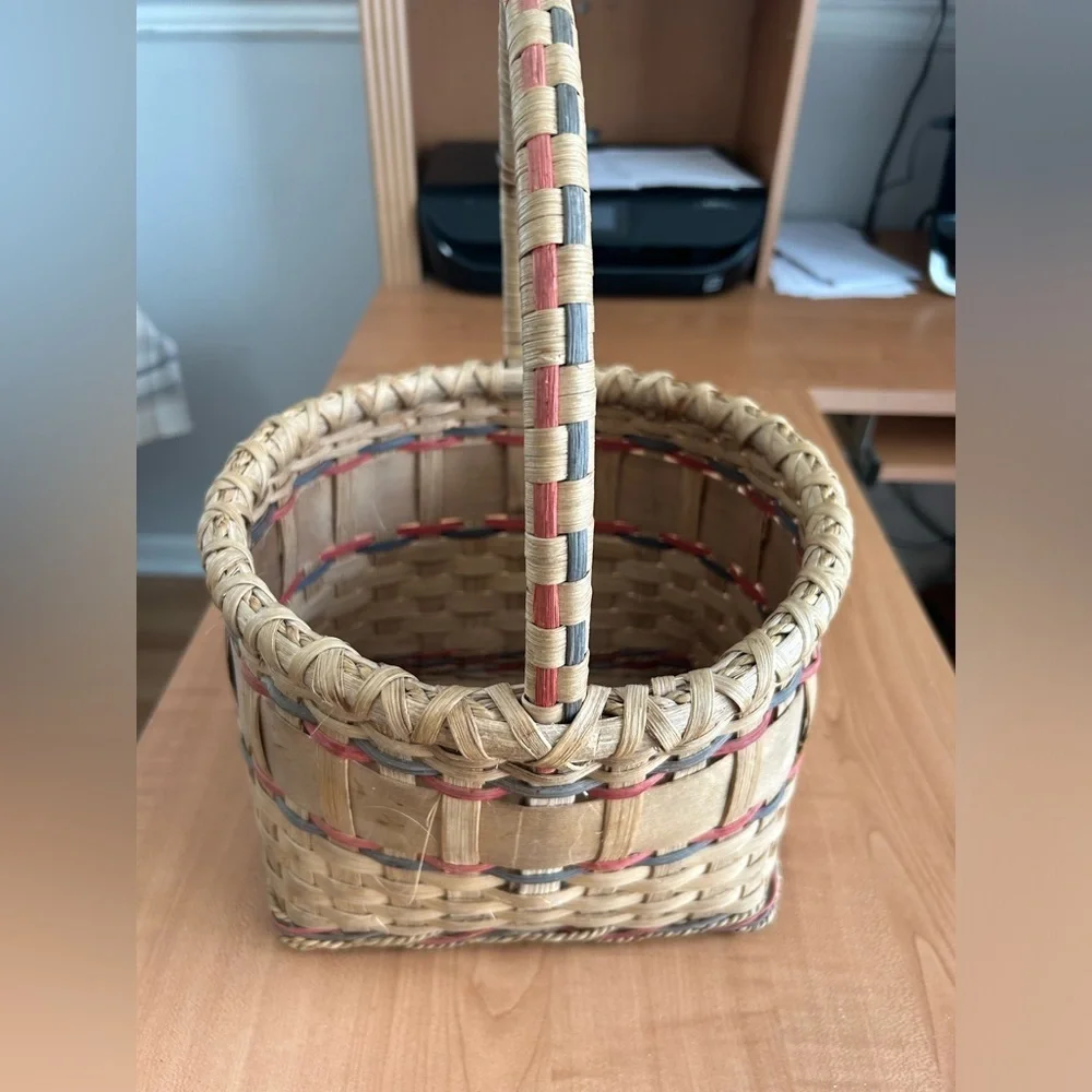 Handmade basket signed